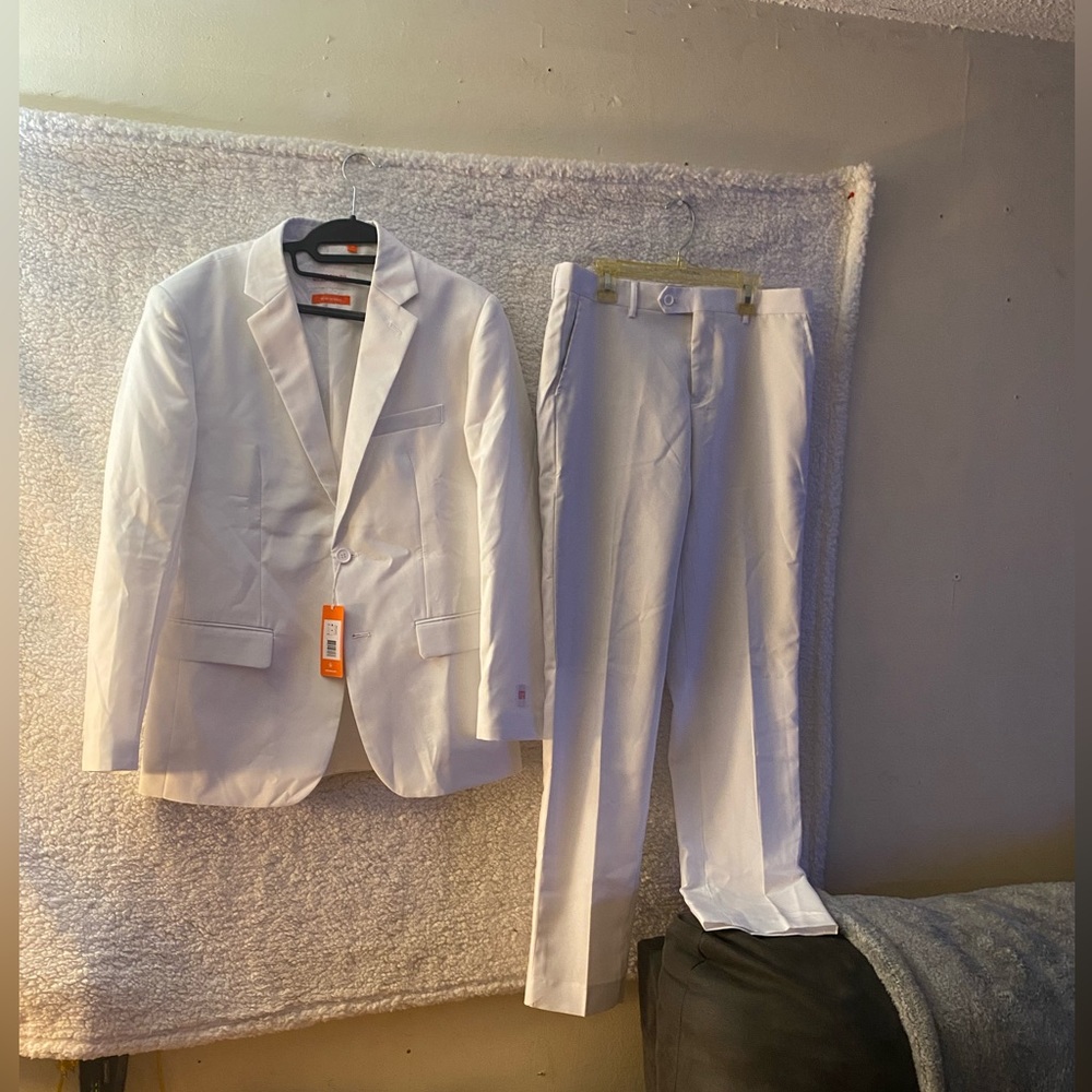OppoSuits suit NWT men size 38 white jacket and pants set